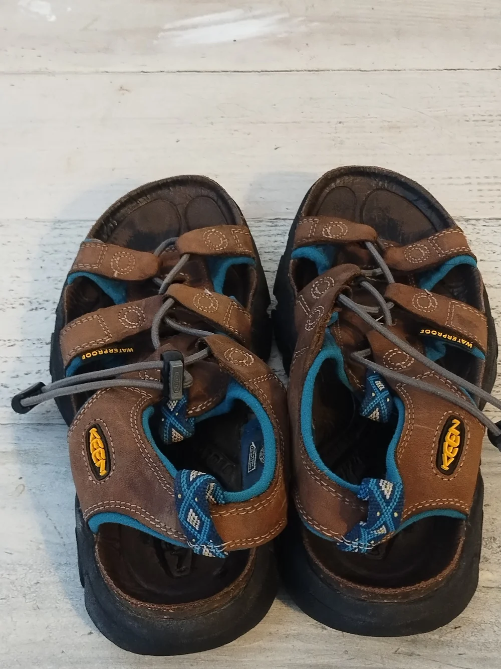 Keen Sarasota Waterproof Sandal Shoes Womens 6 Outdoor Hiking Fisherman Leather
